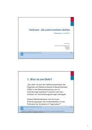 Krames Sascha Delirium Die Unterschatzte Gefahr