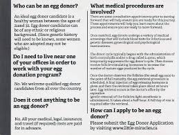 You can get paid a lot. Who Can Be An Egg Donor Www Little Miracles Ca Egg Donor Egg Donation Healthy Women