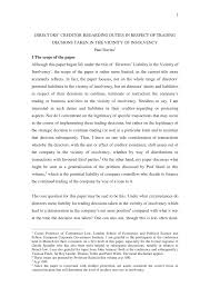 Pdf Directors Creditor Regarding Duties In Respect Of Trading Decisions Taken In The Vicinity Of Insolvency