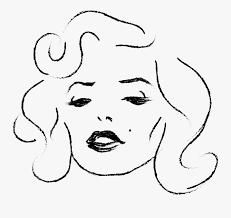 Here's a new drawing of marilyn monroe i made yesterday. Marilyn Monroe Line Drawing Free Transparent Clipart Clipartkey