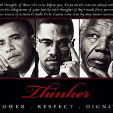 Thinker quintet: Peace, Power, Respect, Dignity, Love Anon Black Art  African American Art History Famous Black Leaders