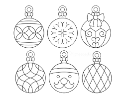 Children love to know how and why things wor. Printable Christmas Ornaments Coloring Pages Blank Templates