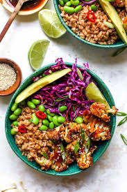 Teriyaki Cauliflower Power Bowls Vegan Gluten Free Rezept Teriyaki Rezepte Blumenkohl