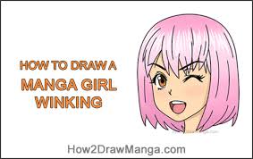 There are many fascinating animated characters who. How To Draw A Manga Girl Winking Step By Step Pictures How 2 Draw Manga