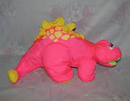 Vintage 1992 Fisher Price Dino Roars Stego The Stegosaurus Pink Dinosaur Like Puffalumps Squeaks Sighs Vintage Plush Toy Vintage Plush Toys Vintage Plush Dinosaur