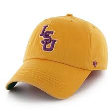 lsu tigers 47 brand interlock franchise fitted hat gold