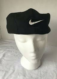 Nike Vintage Flat Cap Hat 90s Lg Cabbie Newsboy Golf Driving Snap Black Wool Usa Nike Newsboycap Vintage Flats Cow Girl Hats Vintage Nike