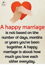 The best and most comprehensive list of happy and positive marriage quotes on the web. Beautiful Quotes A Happy Marriage Is Not Based On The Number Of Days Monghs Or Years You Ve Been Together A Happy Marriage Is About How Much You Love Each Other Everyday