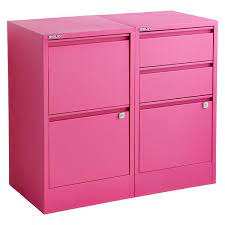 Select file cabinets with varying storage like a single drawer or ones with two or three drawers. Pink Bisley File Cabinets Filing Cabinet Pink Office Supplies Cabinet