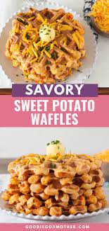 Savory Sweet Potato Waffles Recipe Sweet Potato Waffles Savory Sweet Potato Recipes Sweet Potato Recipes