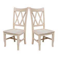 Choose from contactless same day delivery, drive up and more. 2 Pcs Wood Dining Chair Double X Back Unfinished Home Farmhouse Dining Solid Ebay