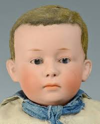 Lot 896: 2 German Bisque Boy Dolls
