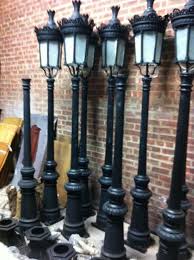 As per the fixture design or the preferences of buyers, each bulb can be covered by a mini lampshade, or these can be left uncovered for an indoors chandelier. Single Light Victorian Cast Iron Outdoor Street Lamp Hsl65 Street Lamp Victorian Street Victorian Lamps