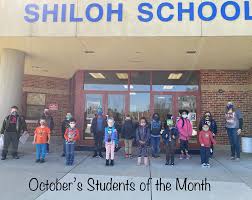 SES Students of the Month! Here are the names going left to right. Front  Row: Lucas Willis Gideon Randall Kendal Kapan Gracie Lehrman Priscilla Shea  Elijah Haase Adrian Hoyte Back Row: Colin