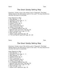 East egg west egg nick's house This Activity Based On The Great Gatsby By F Scott Fitzgerald Asks Students To Create A Map That Includes Writing Assignments Essay Questions The Great Gatsby