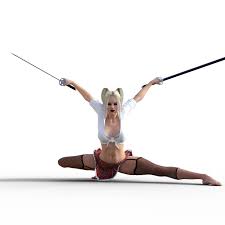 Where can i find a pose reference for drawing? Figure Drawing Pose Of Female Martial Art Combat Kneeling Fighting Dancing Crouching And Sword Figurosity