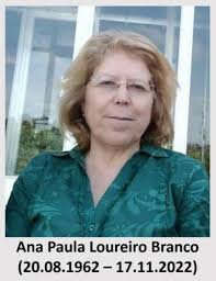 FALECEU A DRA. ANA PAULA BRANCO:DIRECTORA DA APG E REDACTORA DA REVISTA  “RAÍZES & MEMÓRIAS”