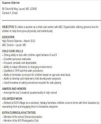 sample child care resume templates
