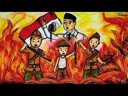 Cara Menggambar Dan Mewarnai Tema Melawan Penjajah Kemerdekaan Ri 17 Agustus 1945 Youtube Cara Menggambar Gambar Painting