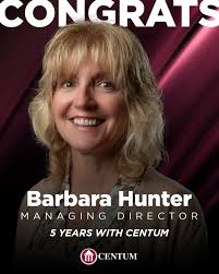 Please join us in celebrating Barb Hunter, Managing Director,