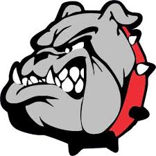 Black And White Bulldog Cartoon 3in X 3in Red Collared Bulldog Mascot Sticker Vinyl School Bumper Stickers Bulldog Mascot Vinyl Window Decals Bulldog Tattoo