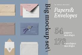 Papers Envelopes Big Mockup Set