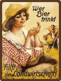Https Www Mooiblik Nl A 46791504 Wandborden 30x40 Cm Wer Bier Trinkt Hilft Der Landwirtschaft Metalen Wandbord In Relief 30x40 Cm Metaal Wandborden Bier