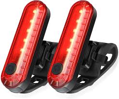 Amazon Com Ascher Usb Rechargeable Led Bike Tail Light 2 Pack Bright Bicycle Rear Cycling Safety Flashlight 330mah Lithium Battery 4 Light Mode Options 2 Usb Cables Included Sports Outdoors