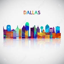 Pennybacker bridge in morning fog. Dallas Skyline Silhouette In Colorful Geometric Style Symbol For Your Design Vector Illustration Royalty Free Cliparts Vectors And Stock Illustration Image 99826006