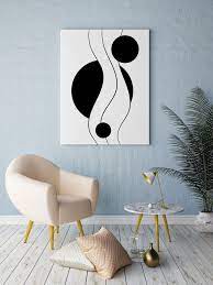 Chrome circles wall art, 132x72 cm by socadis. Minimalist Abstract Geometric Wall Art Print In Black And White By Lineprintable Great Pie Wall Prints Living Room Wall Decor Printables Wall Graphics Design