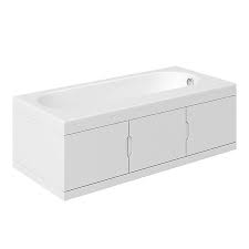 Bath, panel, panels, end, front, side, white, acrylic, plastic, quality, bradford, cheap, 1685mm, standard, aquarius, shires, spring, british made, 1700mm, high quality, trade, durable, leeds, 1800mm, acrylic bath panels, acrylic bath side, acrylic bath panel. Cooke Lewis Gloss White Right Handed Straight Bath Storage Unit End Panel Kit Diy At B Q