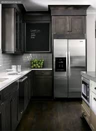 dark distressed kitchen cabinets