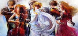 Just Love By Lena Sotskova Hand Embellished Giclee On Canvas Artist Puzzle Art Music Painting