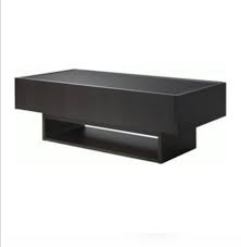Practical storage space underneath the table top.separate shelf for magazines, etc. Ikea Coffee Table With Top Glass And Side Drawers Furniture Tables Chairs On Carousell