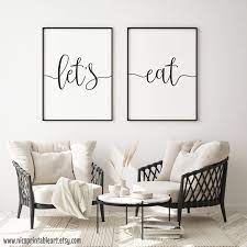 Let S Eat Dining Room Wall Decor Let S Eat Sign Etsy In 2021 Dinning Room Wall Decor Dining Room Wall Art Dining Room Art