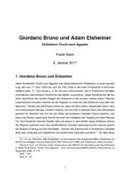 Giordano bruno (* januar 1548 in nola als filippo bruno; Giordano Bruno Und Adam Elsheimer