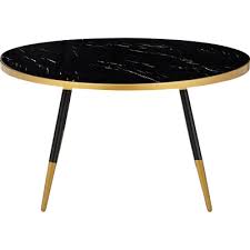 table basse effet marbre noir et dore marti table basse table basse table de salon table basse ronde