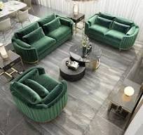 ชุดโซฟาในล็อบบี้ผสมผสานเก้าอี้โซฟากำมะหยี่ที่ทันสมัย