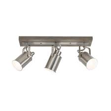 Alsy 1 7 Ft 3 Light Faux Driftwood Gray With Brushed Nickel Shades Track Lighting Kit 21127 000 The Home Depot