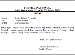Contoh Memorandum Pengertian Jenis Dan Contoh Memo Surat Kepala Sekolah Kurikulum