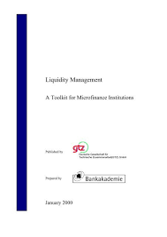 Liquidity Management A Toolkit For Microfinance