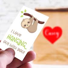Until about 1910, most people made their own valentine cards, but then the production of vintage valentine's day cards became a thriving industry. Amazon Com Sloth Valentine Cards 24 Qty Handmade Products