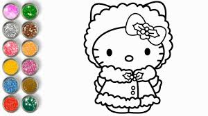 Print & download coloring pages for girls flowers. Hello Kitty Christmas Coloring Drawing And Coloring Pages For Kids Glitter Hello Kitty Youtube