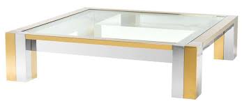 It is a beautiful combination of steel and glass and can be a great addition to a room with modern, contemporary, or minimalist decor. Casa Padrino Luxury Stainless Steel Coffee Table Silver Gold 120 X 120 X H 30 Cm Designer Living Room Table With Glass Top
