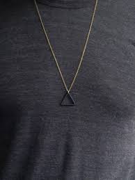 Black Balance Triangle Necklace Matte Black Pendant Unisex Etsy In 2021 Men S Necklace Triangle Necklace Minimalist Necklace