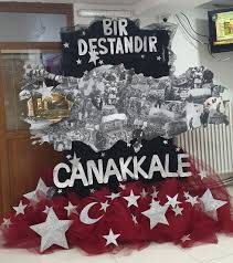 Canakkale Panosu Ortaokul Sanati Aplike Sablonlari Okul