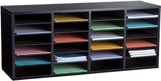 Shop bed bath and beyond canada for incredible savings on cabinet organizers you won't want to miss. Amazon Com Adiroffice Wooden Literature Organizer Sorter Stackable Mail Craft Paper Storage Holder With Removable Shelves For Office Classrooms And Mailrooms Organization 24 Compartment Black Office Products