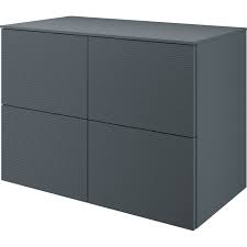 Meuble De Salle De Bains L 90 X H 65 X P 48 Cm Linear Gris Paris 2 Neo Line Salle De Bain Salle Et Gris