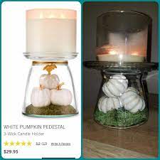 Pin By Amanda On Diy Fall Halloween Diy Candle Holders White Pumpkins Candles