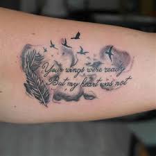 I love this for my mom and my dad but that would make my 3rd tattoo with butterflies in it. Your Wings Were Ready But My Heart Was Not Tattoo Ideas Dad Tattoos Remembrance Tattoos Tattoos For Daughters